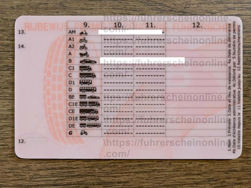 Le permis de conduire français, également appelé "permis de conduire" ou "permis B", est un document officiel qui permet de conduire légalement en France et dans tous les États membres de l'Union européenne (UE) et de l'Association européenne de libre-échange (AELE), tels que l'Islande, le Liechtenstein, la Norvège et la Suisse. Il sert également de document d'identité officiel dans la plupart des endroits en France. GET A GENUINE FRENCH DRIVING LICENSE