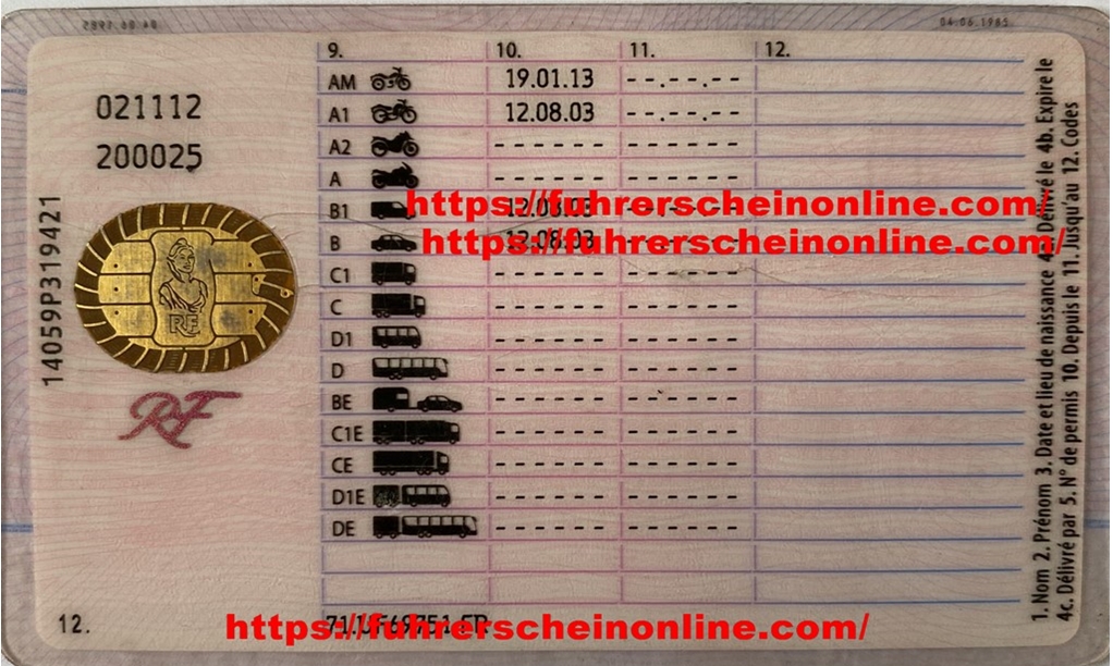 Le permis de conduire français, également appelé "permis de conduire" ou "permis B", est un document officiel qui permet de conduire légalement en France et dans tous les États membres de l'Union européenne (UE) et de l'Association européenne de libre-échange (AELE), tels que l'Islande, le Liechtenstein, la Norvège et la Suisse. Il sert également de document d'identité officiel dans la plupart des endroits en France. GET A GENUINE FRENCH DRIVING LICENSE